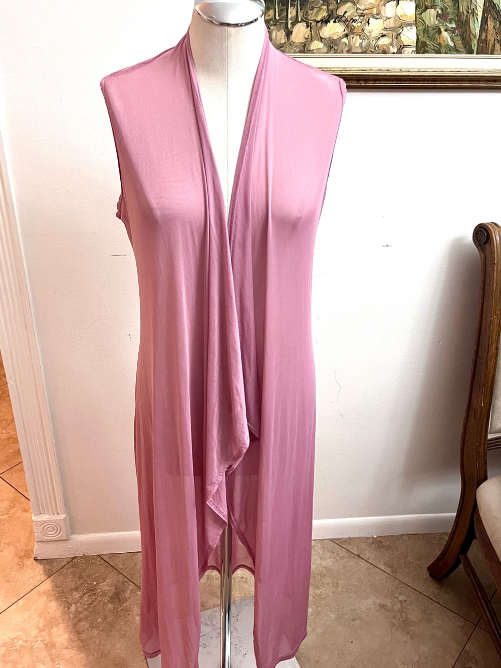 Discovery Pink Asymmetrical Draped Women's Dress